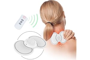 Auxoliev Wireless Tens Muskelstimulator, TENS Gerät für Rücken, Nacken, Schulter und Krampf Schmerzlinderung, elektrische Muskelstimulator, wiederaufladbar und Fernbedienung.