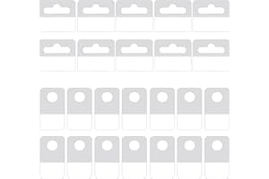 WakiHong Eurolochaufhänger, Selbstklebende Aufhänger Haken Kunststoff Selbstklebender Hängen Tabs Etikett für Lochwand,Hang Tabs,POS Aufhänger 200 Stück,2 Arten