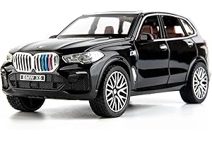 TGRCM-CZ 1/32 Compatible avec BMW X5 SUV Model Car Toy, modèle de voiture en alliage moulé sous pression avec lumière et son pour enfants, noir
