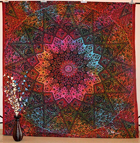 Star Mandala Tapestry Queen Wall Hanging Gypsy Tapestries Hippie Bedspread Bl...