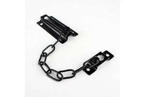 QOPAHI Door Chain Lock for Front Door, Internal Door Security Chain 85×40mm Safety Locks Door Chains for Upvc Doors, Fit for Home Bedroom Bathroom Hotel Preventing Unauthorized Intrusion(Black)