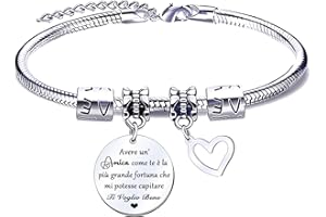 QTQTLP Regalo Amicizia Bracciale,Donna Bracciale Ispiratore Donna Ragazza per La Migliore Amica Regalo di Laurea