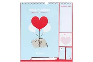 GUPO ERIK Grupo Erik Pusheen Wall Calendar 2024 | Monthly Planner 16 Months Sep 2023 - Dec 2024 | 11.8 x 13.4 inches - 30 x 34 cm | Pusheen Gifts | With Stickers/Pen/Shopping List