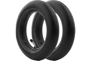 Amitor Camera d'Aria 10x2.125, Camera d'Aria Monopattino con Argento Valvola 45°, Ruota Monopattino Elettrico 10 Pollici, Camere d'Aria Rinforzata in Gomma Butilica, Pneumatici di Ricambio 10 x 2,125