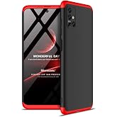 Microsonic Samsung Galaxy M51 i&ccedil;in Kılıf Double Dip 360 Protective Siyah Kırmızı [Galaxy M51 ile Uyumlu Kılıf - Siyah Kırmızı