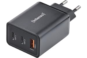 Intenso Power Adapter W65ACC GaN, 65W, Super schnelles Laden, für MacBook, Laptop, iPhone, Samsung Galaxy und mehr, schwarz