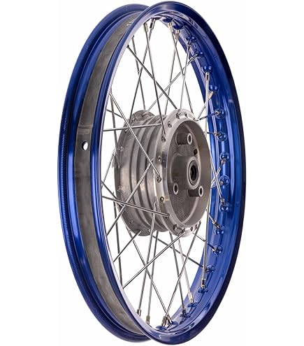 Complete Wheel - Rear - 1.5x16 Inch - Alloy Rim Blue Anodized And