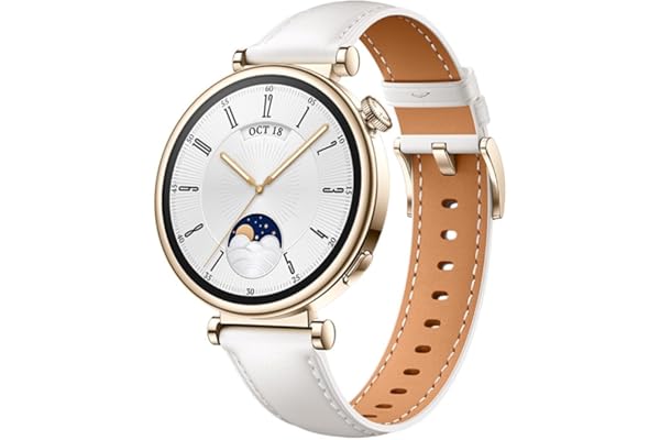 HUAWEI Watch GT 4 Montre Connectée Femme Jusqu'à 14 Jours d'autonomie - Compatible avec iOS et Android - Suivi de la fréquence Cardiaque - Montre Sport, SpO2 et GPS - 41MM Blanc Version FR