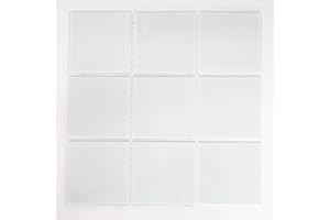 CONWIRE Glasmosaik Fliese Milchglas weiß matt gefrostet Fliesenspiegel Küche CM Z491