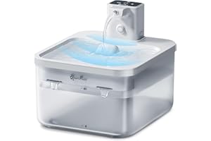 DownyPaws 2,5L Fontanella per Gatti Senza Fili, Fontana con Sensore di Movimento, a Batteria Ricaricabile 4000mAh, Acqua Distributore Abbeveratoio Elettrico