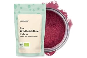 ‎KAMELUR Kamelur Bio Wildheidelbeerpulver gefriergetrocknet (250g) Schwedisches Heidelbeerpulver aus Wildsammung ohne jegliche Zusätze