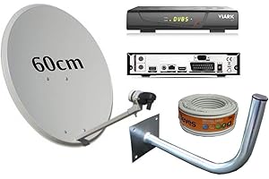 T E C N O V O Z Kit Antena PARABOLICA 60CM TECNOVOZ + Receptor SATELITE V I A R Sat