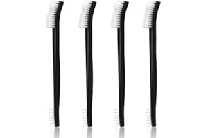 Tyqour 4 dwustronne szczotki do czyszczenia, dwustronne nylonowe szczotki do czyszczenia, sztywne włosie, mini tworzywo sztuczne, uniwersalne szczotki, małe szczegóły, szczotki do fug do zlewozmywaka