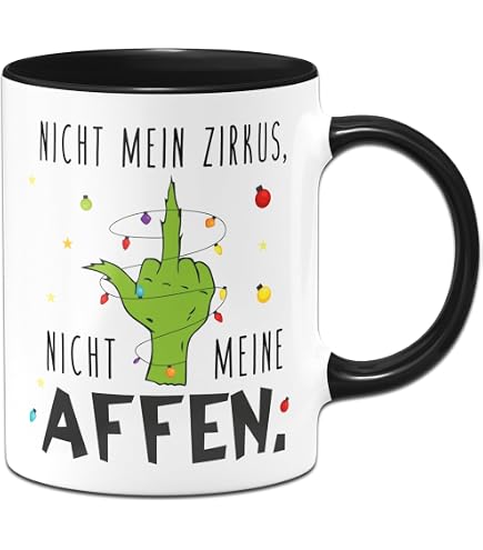 Personalisiert Grinch Tasse – Spülmaschinenfest Mit Namen – Lustiges Weihnachtsgeschenk