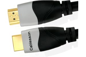 Cablesson - Cable HDMI 1.4a de alta velocidad con Ethernet, compatible con consolas, Full HD, televisores de plasma, LCD, LED, reproductores de DVD y Blu-ray