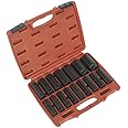 Sealey Ak5816M Impact Socket Set 16Pc 1/2Sq Drive Deep Metric