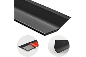 FOSLUOC Garage Door Seal Top and Sides Rubber Weather Stripping Replacement Soft and Hard Composite, 18FT Black Weatherproofing Universal Sealing Professional.