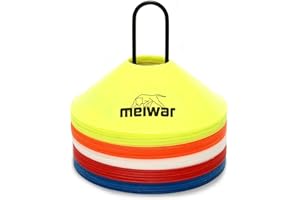 ‎MEIWAR meiwar Fussball Hütchen - Markierungshütchen Set für Fußball Training | 50er Set oder 20er Set