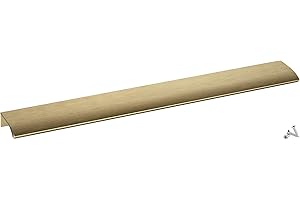 SOTECH 5 pezzi Maniglie per mobili Blanket Alex Aspetto ottone spazzolato 350 mm Maniglie per porte da montare sulla superficie interna anteriore incl. viti di fissaggio