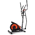 Klarfit Ellifit FX 250 Pro Elliptical Cross Trainer with Integrated Heart Rate Monitor Fitness Exercise (8-Level Adjustable Resistance, Training Computer,Bottom Rollers Easy Positioning)