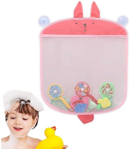 HMCEY Filet De Bain Jouet Bebe Et 2 Crochets,Douche Enfant