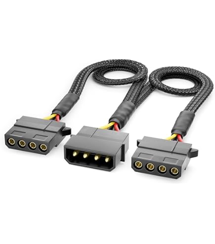 Bolongking Lot De 3 Adaptateurs PCIe 6 Broches Vers 2x4 Broches Molex - 15 Cm - Pour Alimentation Carte Graphique