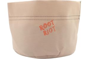 ALMICANNA Root Riot: Pot - Living Soil Fabric Pot Made of 100% Polypropylene for Growing Cannabis - Optimal Ventilation & Improved Root Growth (22L)