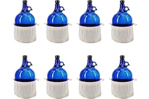 Albert's Premium Selection 5 Liter Henkelflasche/Glasballon, blau, inkl. Deckel und Baumwollbeutel (8)