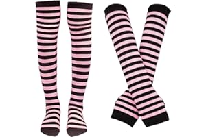 Bienvenu Damen Langer Armwärmer im Punk-,Gothic- und Rock-Stil,fingerlose Handschuhe