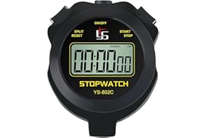 VONAVIRA Digital Waterproof Stopwatch Silent Simple Basic Operation No Bells No Clock No Date Large Display ON OFF Stopwatch for Swimming Running Training Kids Coaches Referees Teachers Black