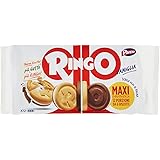 Pavesi Snack Ringo Vaniglia, Biscotti Farciti con Crema al Gusto Vaniglia, Snack per Merenda o Pausa Studio, Formato Bipacco 