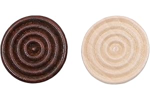 Alnicov 48 pièces pièces de Backgammon en Bois empilables pièces de Dames en Bois jetons de Jeu de Remplacement pour Accessoires de Jeu de société