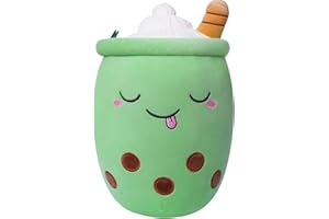SILOM Bubble Tea Kuscheltier Plüschkissen Plüsch PlüSchtier,Bubble Plüschtier Kissen Niedliche Plüsch Weich Stofftier Spielzeug Süßes Kuscheltierkissen für Liebhaber