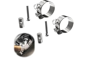 HJYDGJ Auspuff Schelle Klemme 2 Stück, Edelstahl Auspuffschelle (74-79mm), Breitbandschellen Rohrschellen