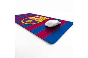 LICENSED DECOR Felpudo de escritorio FC Barcelona - Escudo a todo color en ROJO y azul - 35 x 60 cm