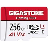Gigastone 256GB Gaming Plus Series Micro SDXC Memory Card, Read Speed Up to 100MB/s, Compatible with GoPro Canon Nikon DJI Dr