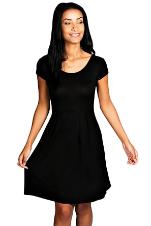 Boohoo Mia Lace Panels Cap Sleeve Skater Dress | Where to buy ...