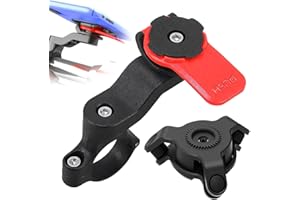 EIHI Porta cellulare moto antivibrazione, Supporto telefono moto anello e piattaforma per l'installazione manubrio, Rotazione di 360 gradi con ammortizzatore, Rosso (Rosso)