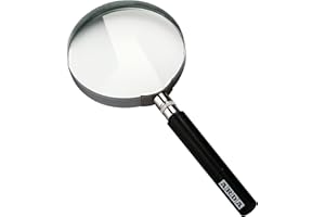 Arda Lente Di Ingrandimento - Lente D'ingrandimento Classica Con Vetro Ottico. Lenti Ingrandimento Con Zoom 3x. Diametro Lente Di 75mm