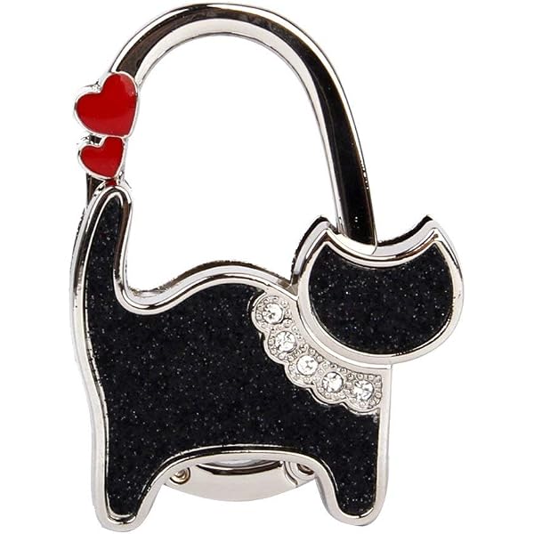 Supporto Per Borsa Da Tavolo Pieghevole - Effetto Marmo Con Finiture Oro/Nero - Antiscivolo E Magnetico