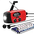 Lanshanchu 【2024 Newest】 5000mAh Emergency Weather Radio, AM/FM/NOAA Hand Crank Solar Powered Radio, Emergency Phone Charger, 1W 4 Modes Flashlight, SOS Alarm, Earphone Jack, for Emergency