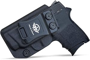 POLE.CRAFT Bodyguard 380 Kabura IWB Kydex Kabura Dopasowane: Bodyguard 380 / Bodyguard 380 With Laser Pistol - Wewnątrz pasa Ukryte Carry - Adj. Trzymaj pochylony - przycisk-Mag Okładka, brak zużycia, brak drgań