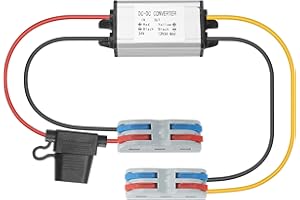 YABOANG Alimentatore DC/DC Buck da 24V a 12V, convertitore di tensione con fusibile a 12V3A 36W MAX Trasformatore di potenza per automotive, luci LED, banchina della barca, strumenti e altro.