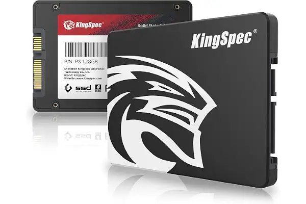 Kingspec 128GB 2,5 "SATA SSD, SATA III 6Gb / s Unidad Interna de Estado sólido - Memoria Flash 3D NAND, para escritorios/computadoras portátiles/Todo en uno