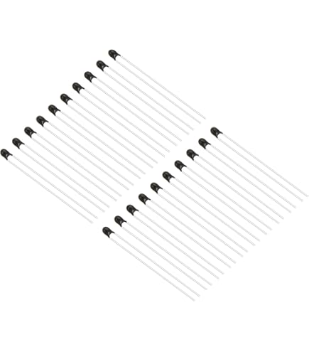 Lot De 20 Thermistances PTC MZ6 - 6mm, 1.5K Ohm à 75°C - Résistance Sensible à La Température (Through Hole) - 2