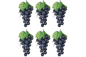 Yardenfun 6Pcs Artificiale Grappolo D'Uva Decorazioni Verdi Decorazioni Per La Casa Viola Uva Verde Grappoli D'Uva Finti Uva Decorativa Modelli Di Simulata Ornamenti Di Uva Finta