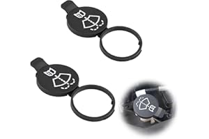 QIUMING 2pcs Verschlussdeckel Kappe für Wischwasserbehälter Waschwasserbehälter Deckel Kappe Scheibenwischwasserbehälter Passt für die meisten Modelle 5CM Regenwischer Sprühdeckel für Modelle 2010-2016 (1#)