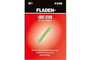FLADEN Fishing - Pack of 10 4.5 x 39mm Light Sticks/Yellow Glow - Night Time Indicator Lights for Float and Rod Tips 8 Hours Plus of Activation [15-5251]