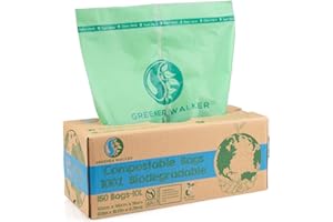 Greener Walker 100% compostable biodégradable 10L Poubelle les aliments cuisine Waste Bags-150 sacs