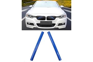 SHSBSCAR M-Sport V Brace Grille Inserts Stripes Trim, per BMW 3/4 Series F30 F32 320 328i 330 335 428 435 griglia anteriore Trim Stripes Cover (Blu)